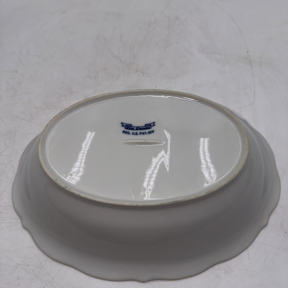 Vintage Blue Danube Oval Serving Bowl 10" X 7 3/4" Blue Onion - Picture 4 of 10